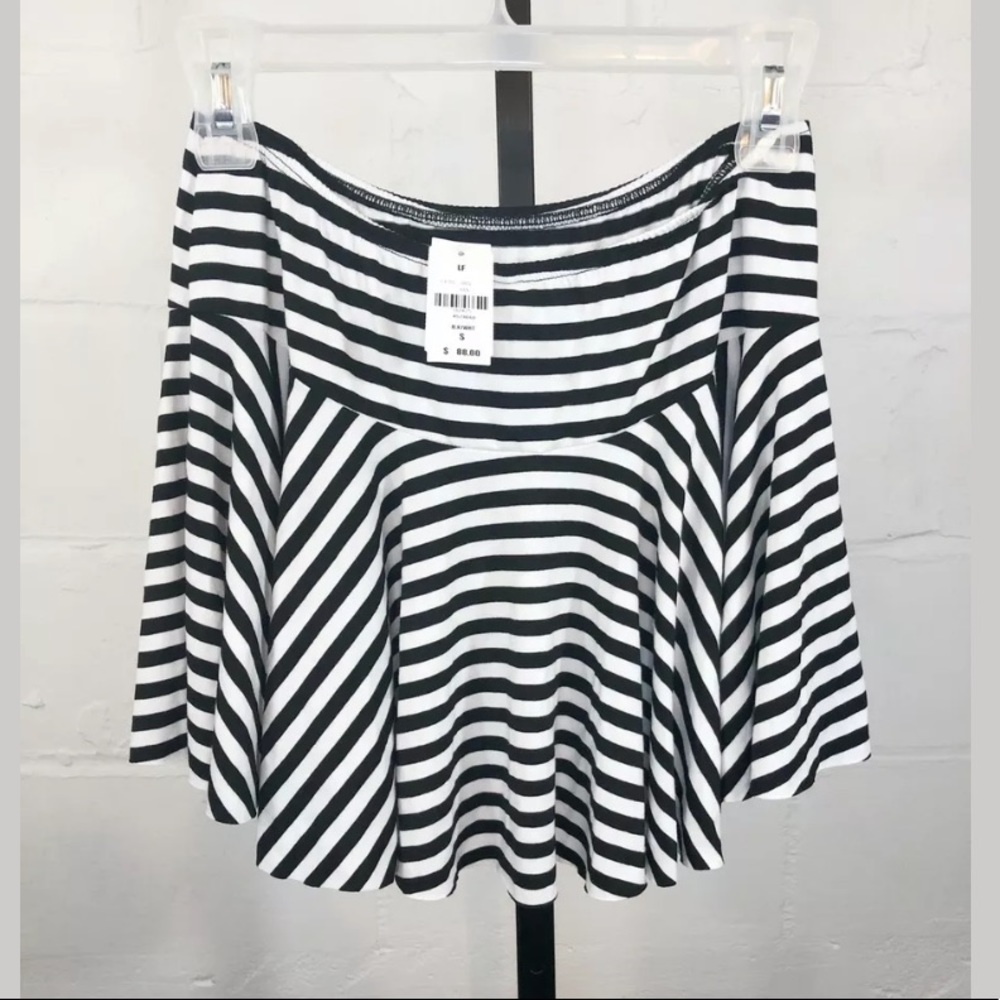 LF Emma & Sam Striped Mini Skirt S Black & White